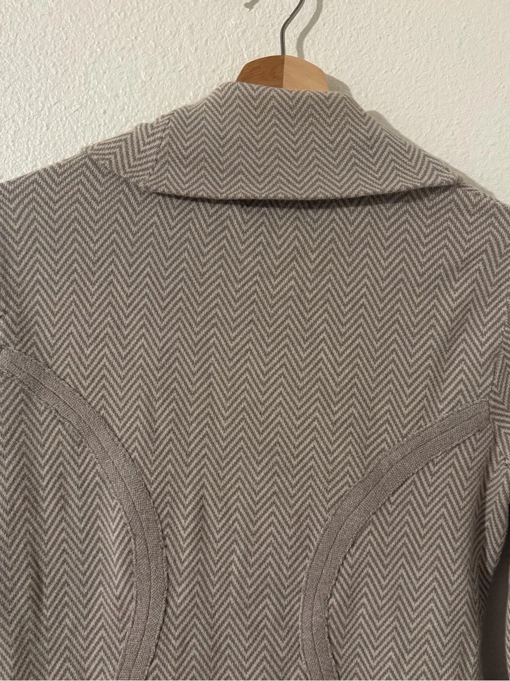 Anthropologie Rosie Neira Herringbone Knit Blazer 88% Cotton Size Large